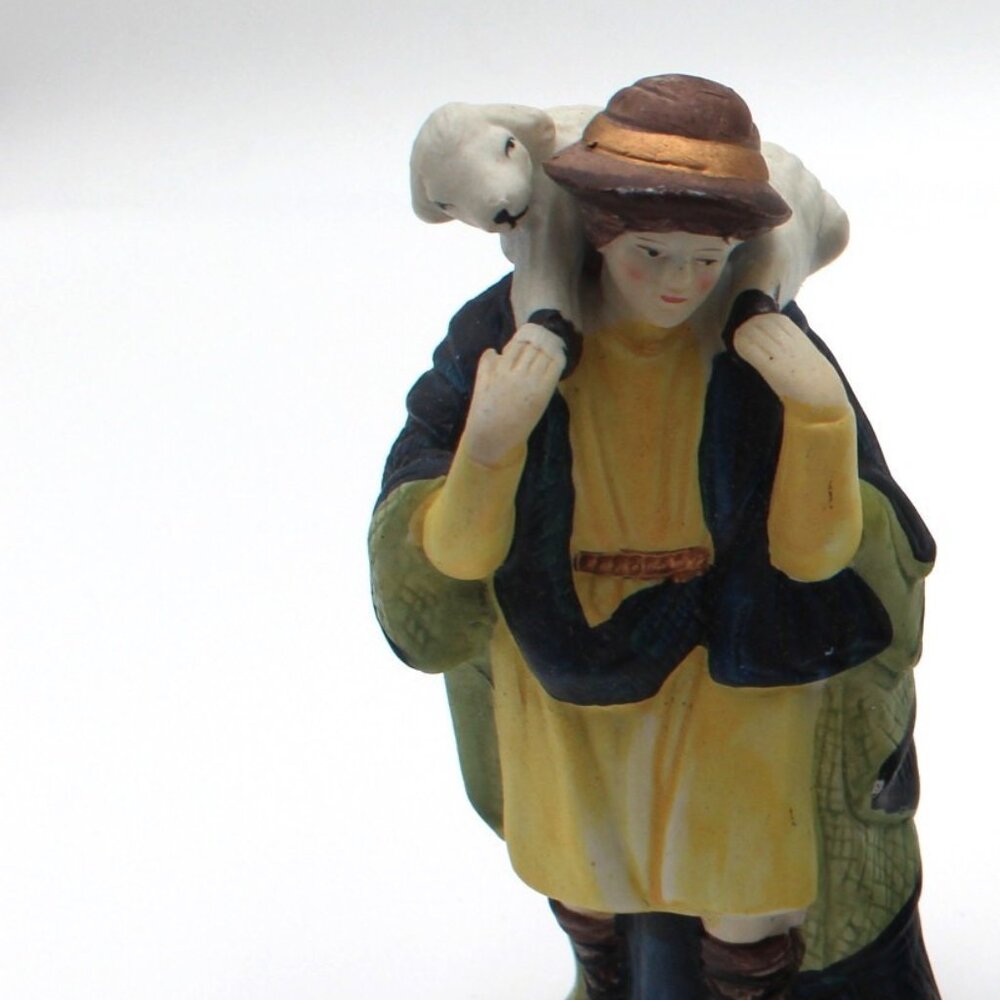 Vintage Porcelain Hand Painted Nativity Scene Replacement Shepard Boy Figurine